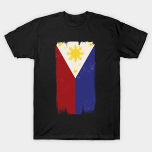 Philippines Flag Grunge Style T-Shirt